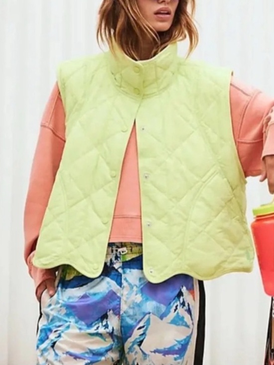 FP Movement by Free People Jackets & Blazers - FP Movement Free People Quinn Quilted Puffer Vest RT $128 Size Small Lime Green